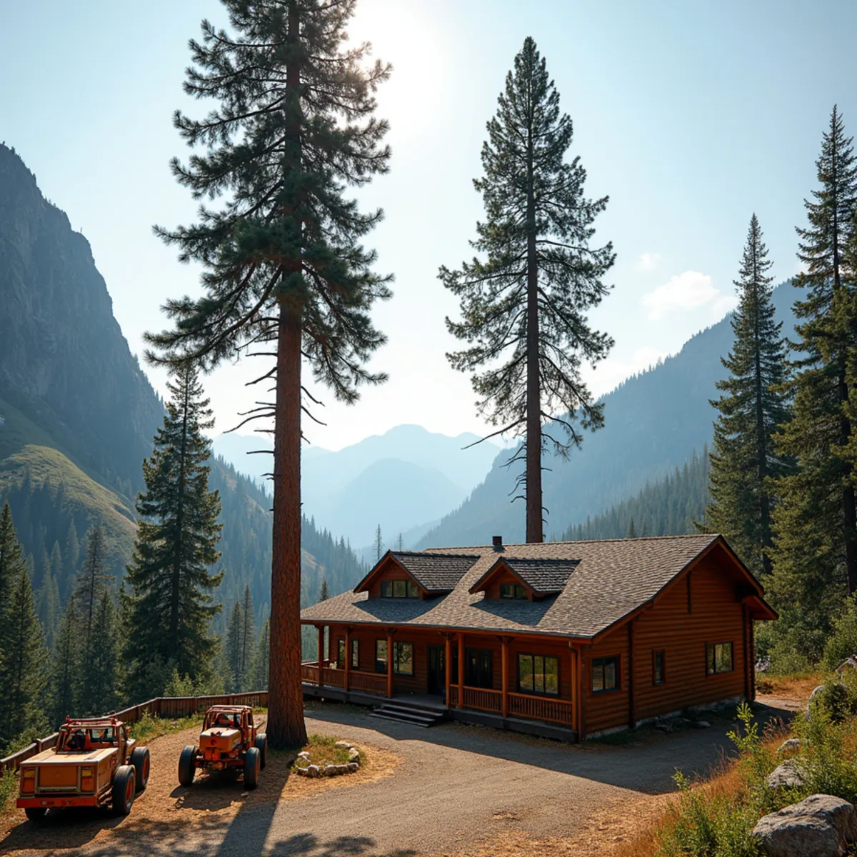 Dead grand fir removal on a timbered lot above Icicle Creek near Leavenworth, Washington